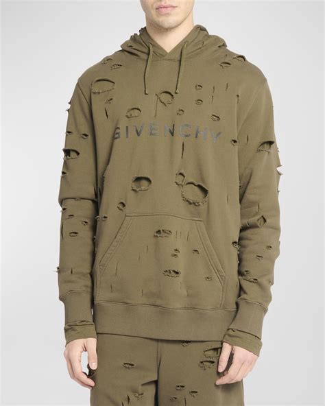 givenchy hoodie ripped|givenchy destroyed hoodie.